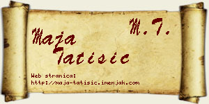 Maja Tatišić vizit kartica